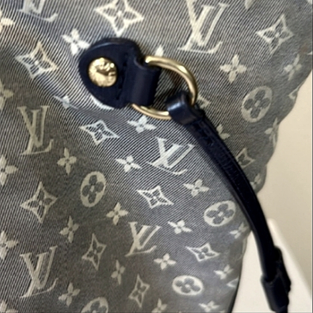 Louis Vuitton Denim Tote Bag Neverful Blue Women's Authentic Shoulder Bag - Picture 4 of 8